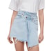 Agolde Criss Cross Broken Denim Skirt23Distressed Frayed Hem Destroyed