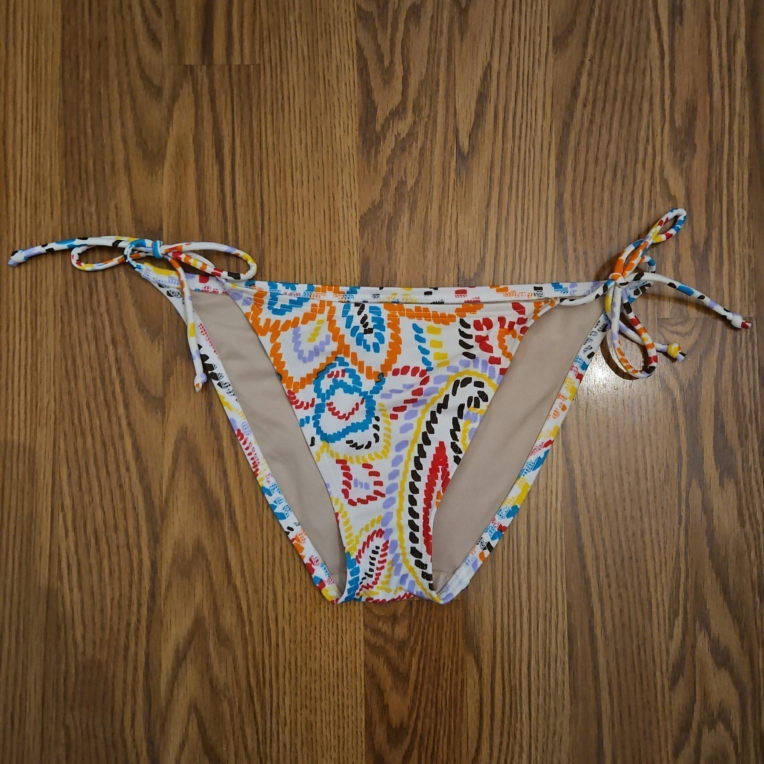 Victoria's Secret Colorful Floral Side-Tie Bikini Bottom/ S