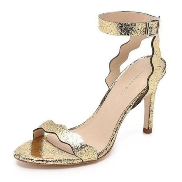 Loeffler Randall Amelia Sandals in Gold Size 8