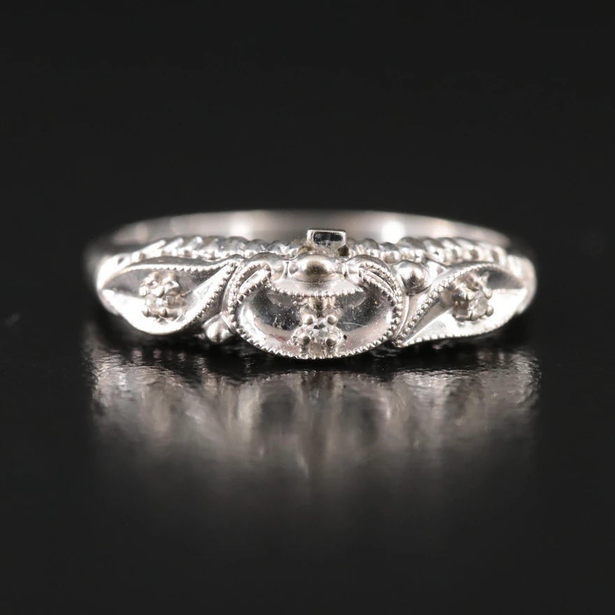 Vintage 14K Real Diamond band