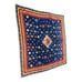 EMANUEL UNGARO PARIS VINTAGE Silk Twill Scarf Square Blue Red Gold Japan 28 in
