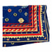 EMANUEL UNGARO PARIS VINTAGE Silk Twill Scarf Square Blue Red Gold Japan 28 in