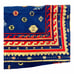 EMANUEL UNGARO PARIS VINTAGE Silk Twill Scarf Square Blue Red Gold Japan 28 in