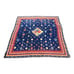 EMANUEL UNGARO PARIS VINTAGE Silk Twill Scarf Square Blue Red Gold Japan 28 in