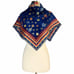 EMANUEL UNGARO PARIS VINTAGE Silk Twill Scarf Square Blue Red Gold Japan 28 in