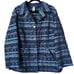 Y2K Coastal Grandma Geometric Nantucket Country Club Tapestry Jacket Blue 16W