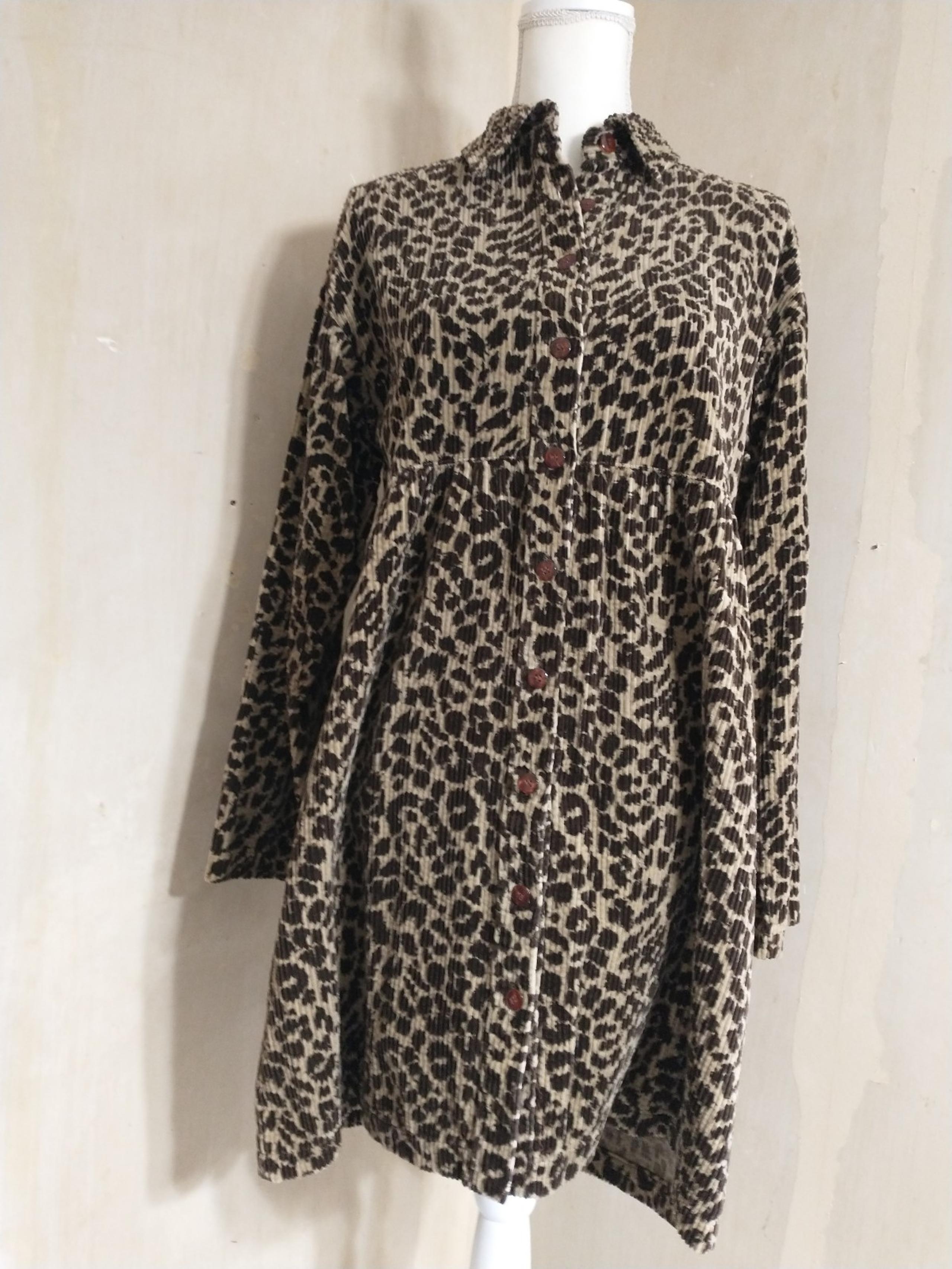 Leopard Print Empire Waist Dress