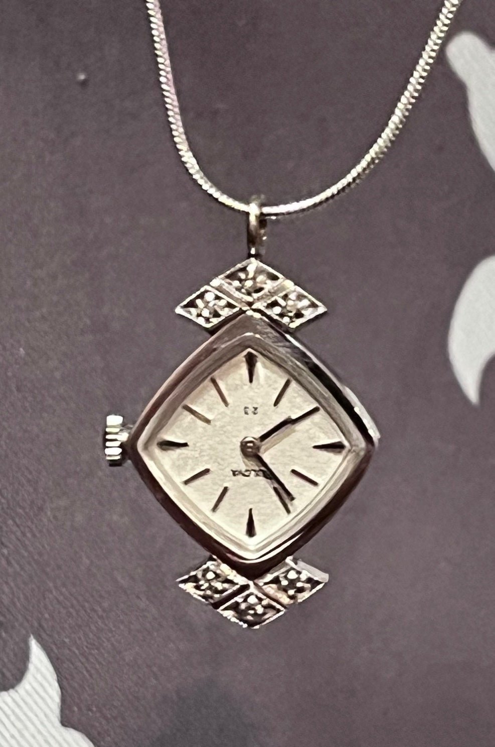 Bulova 23 watch, Vintage Bulova Diamond Pendant Watch, Bulova Watch