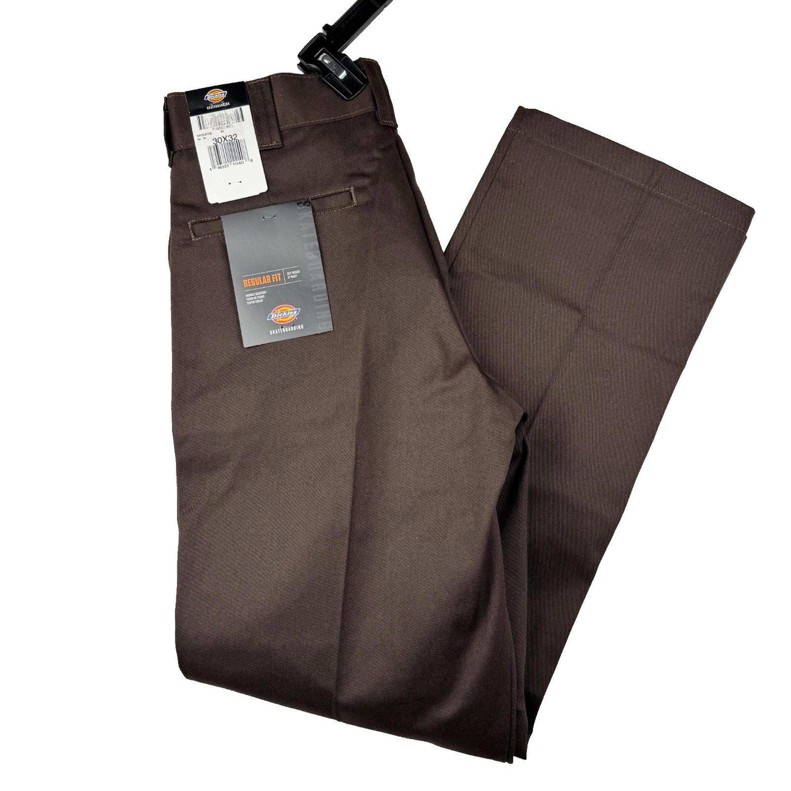 Dickies Skateboarding Men's 30x32 Regular Fit Brown Canvas Work Pants WPSK67CB