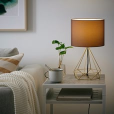 Ikea STOFTFRI Table Lamp Modern Brass Plated/Brown 16