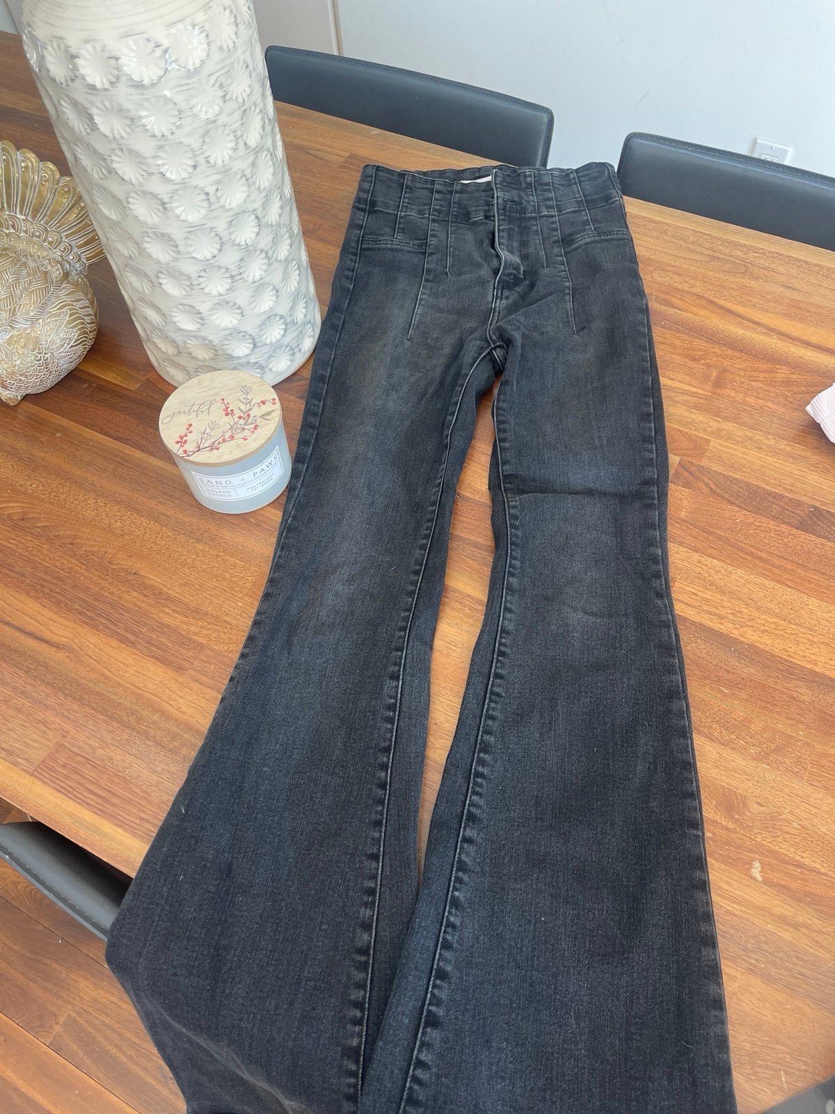 Free people Flare Jeans black wash size 26
