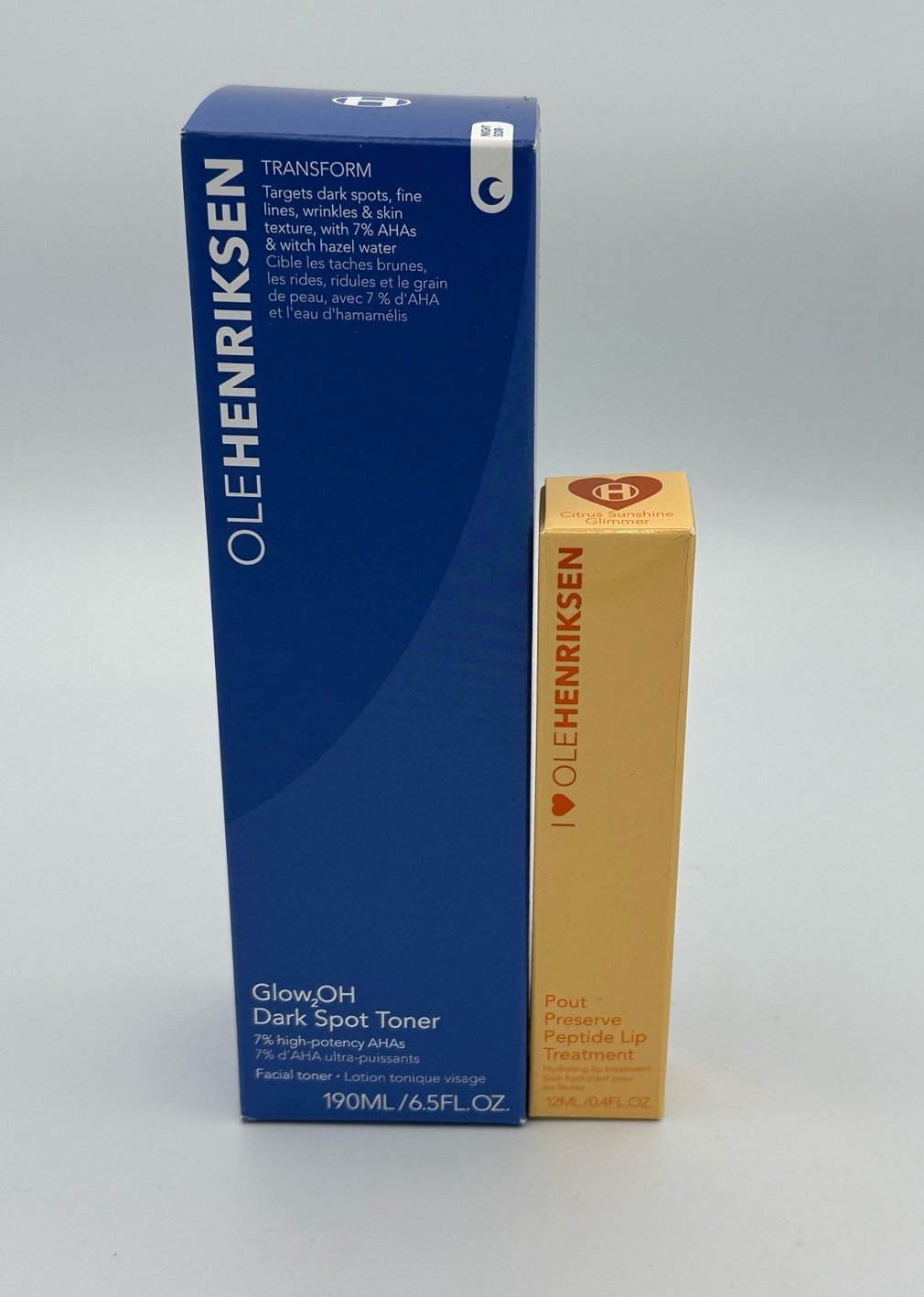 Olehenriksen Pout Preserve Lip Treatment and Glow2OH Toner