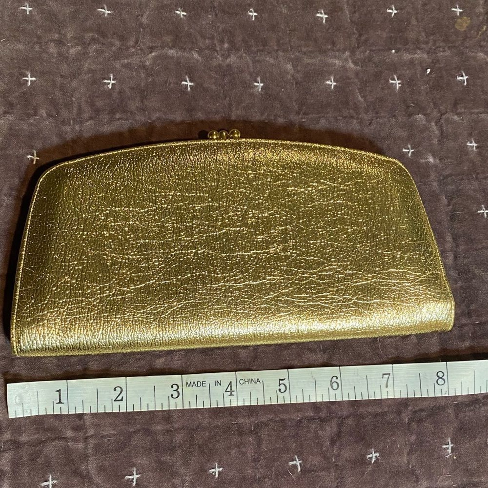 Gold small vintage clutch