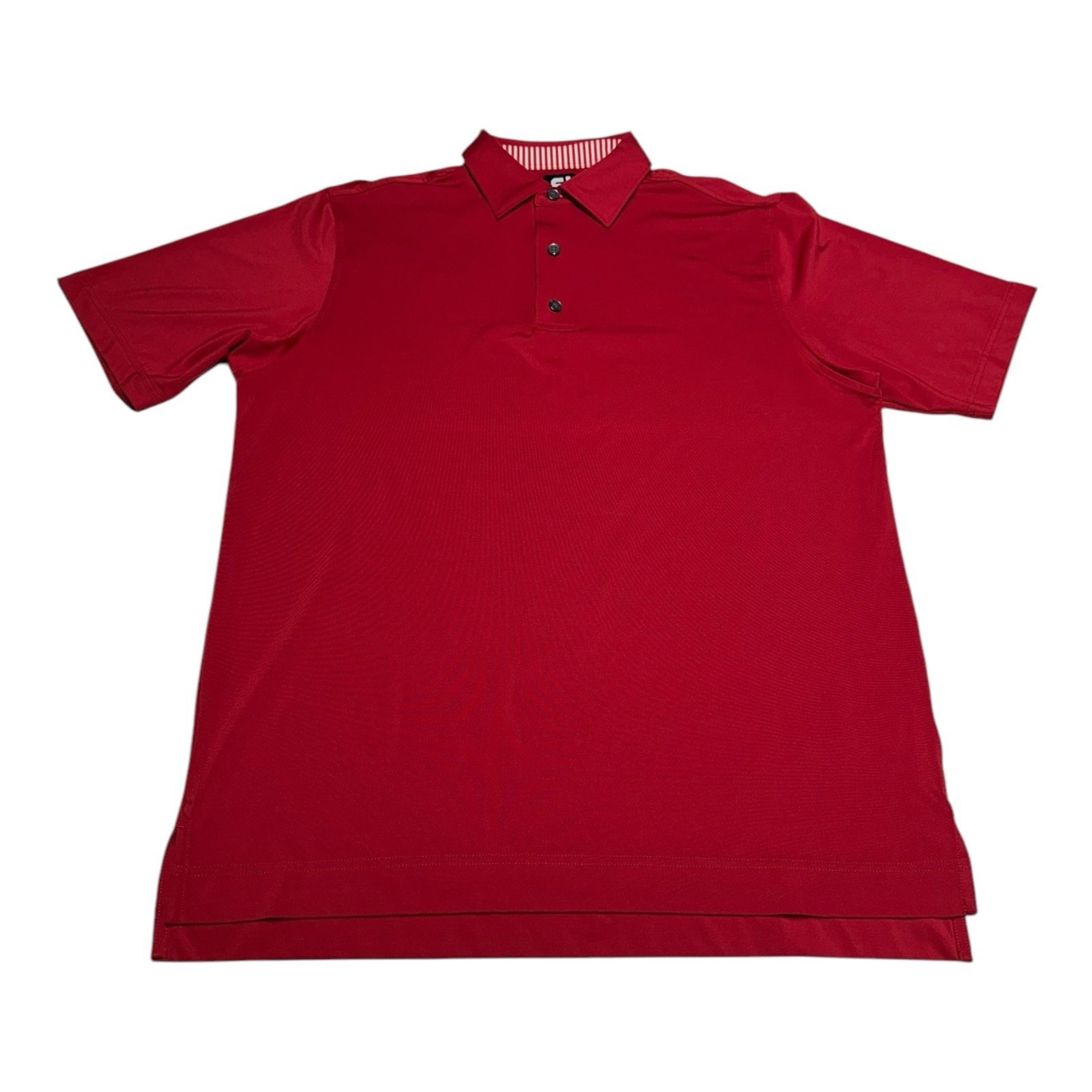 FootJoy FJ Shirt Mens Size M Red Short Sleeve Golf Polo