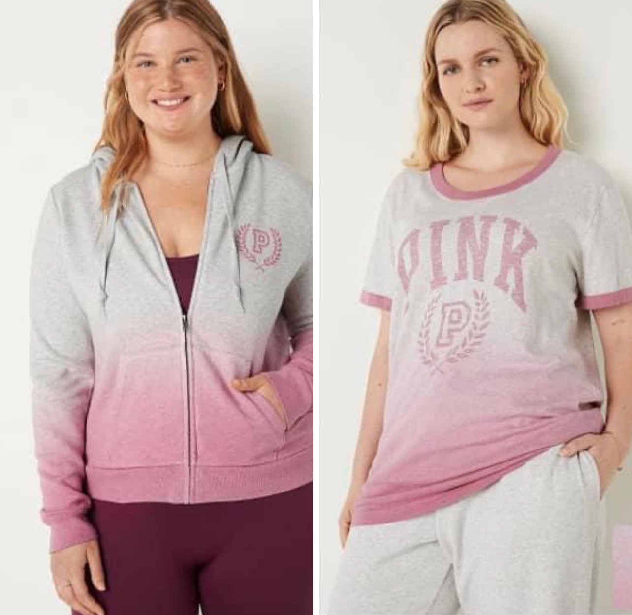 Pink Victoria’s Secret sweater an shirt set