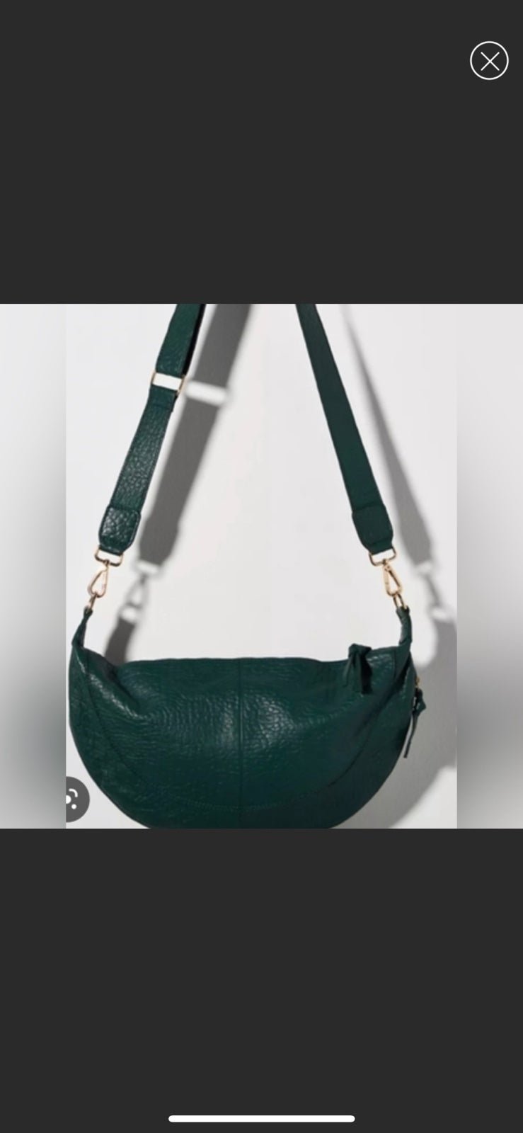 Anthropologie Green Leather Crossbody/Shoulder Bag