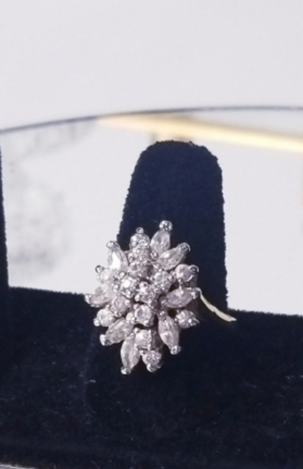 14K Diamond Cluster Ring