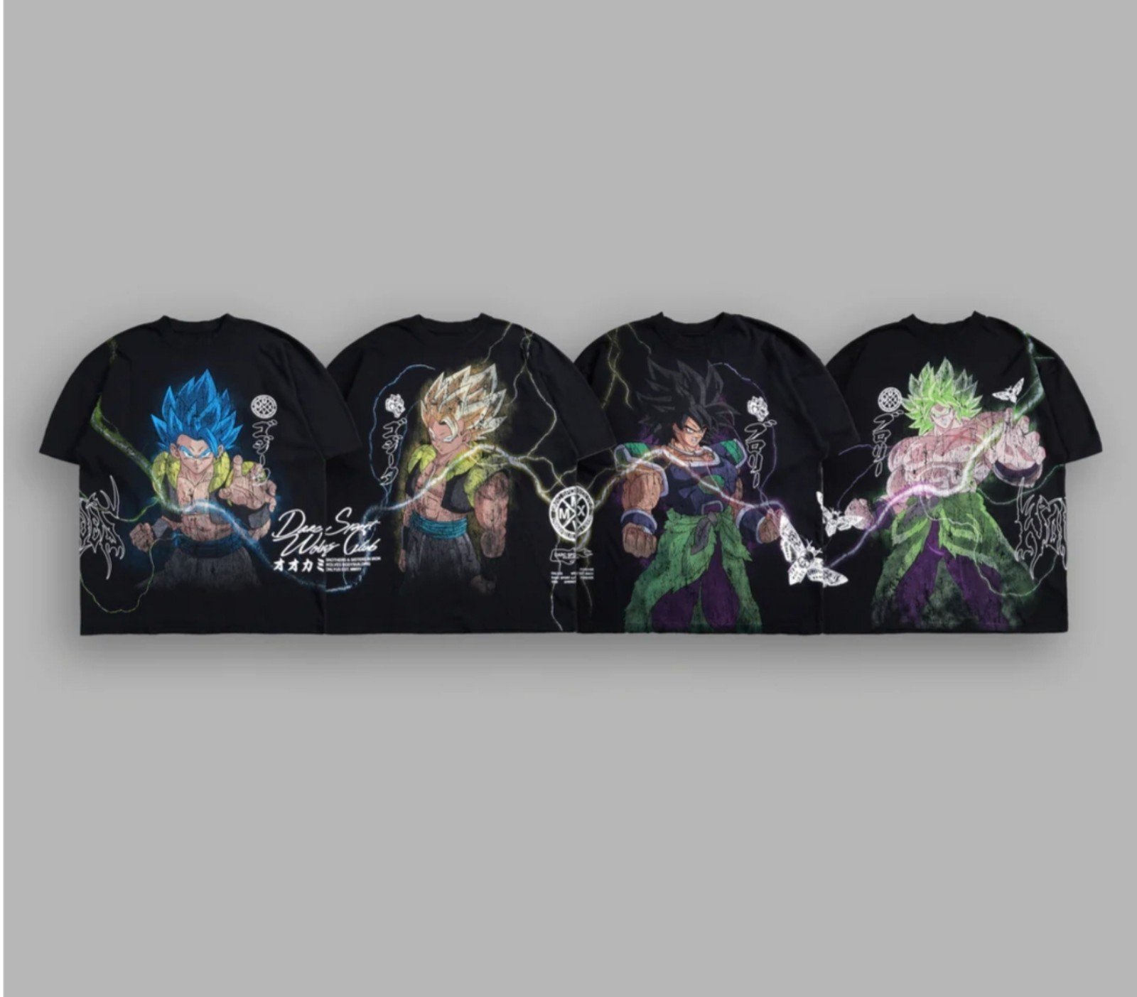 2XL Broly VS Gogeta Side By Side Tee Box Set in Black