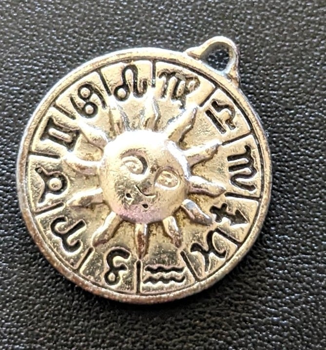 Quarter Size, 100 % Silver Pendant without chain.