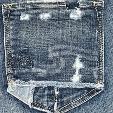 New Distressed Silver Sam Capri Size 14/L28 * Women's Blue Jeans