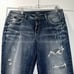 New Distressed Silver Sam Capri Size 14/L28 * Women's Blue Jeans