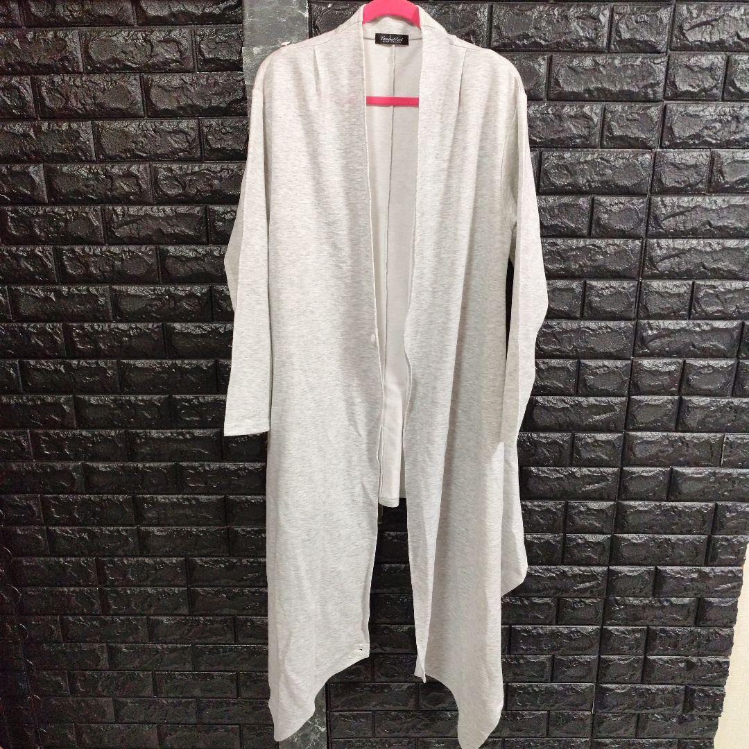 Nearly new Tornado Mart gray long cardigan, longest length 142cm.