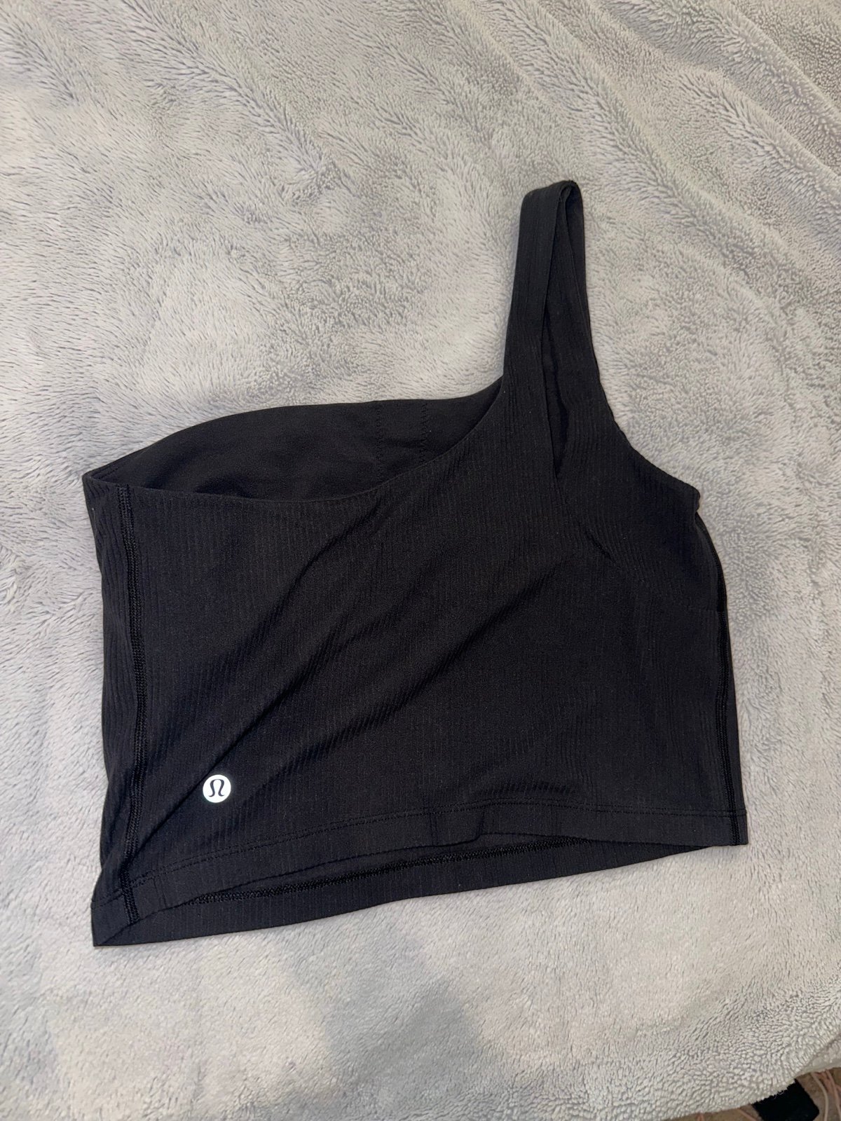 Lululemon - Ribbed Nulu - Asymmetrical Yoga Tank - Black - 8