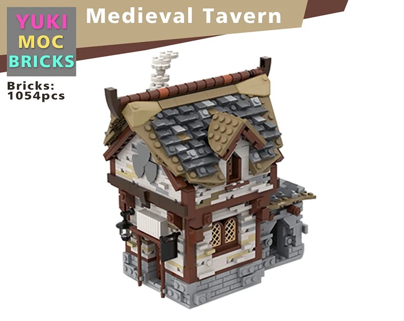 MOC Medieval Tavern building bricks city (model City 121)
