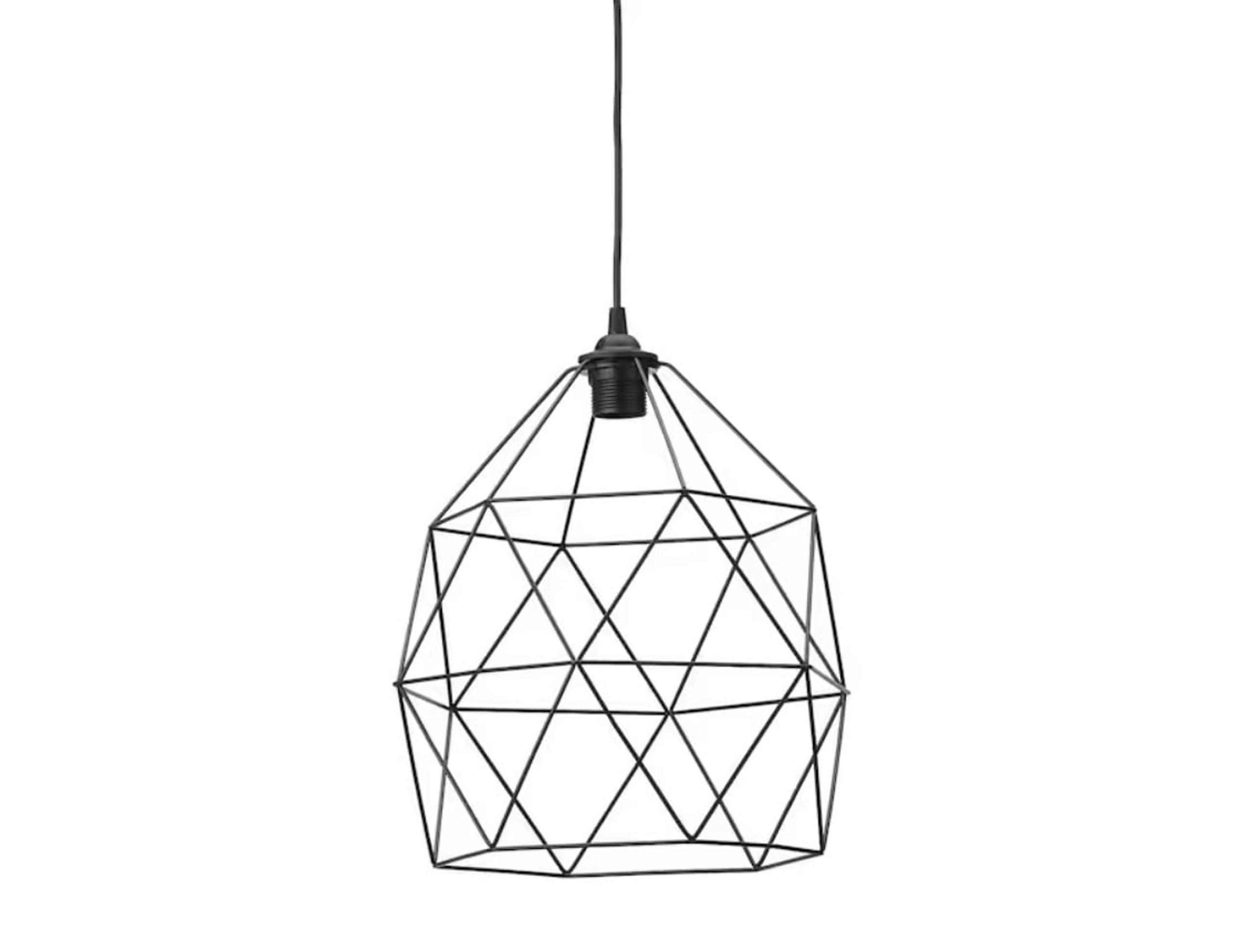 Black Geometric Hanging Light