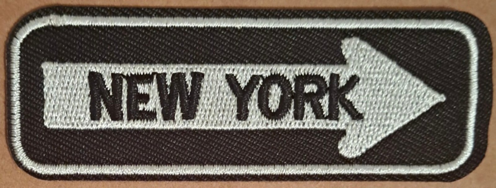 New York Street Sign embroidered Iron on patch 6 ct.