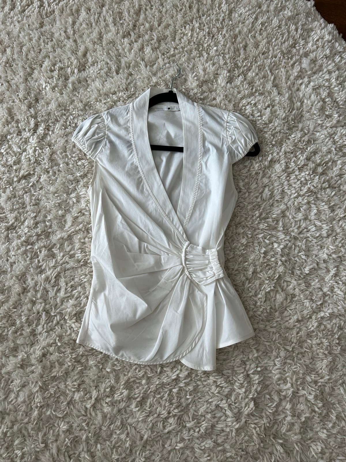 Anne Fontaine White Cotton Blouse, Size 36