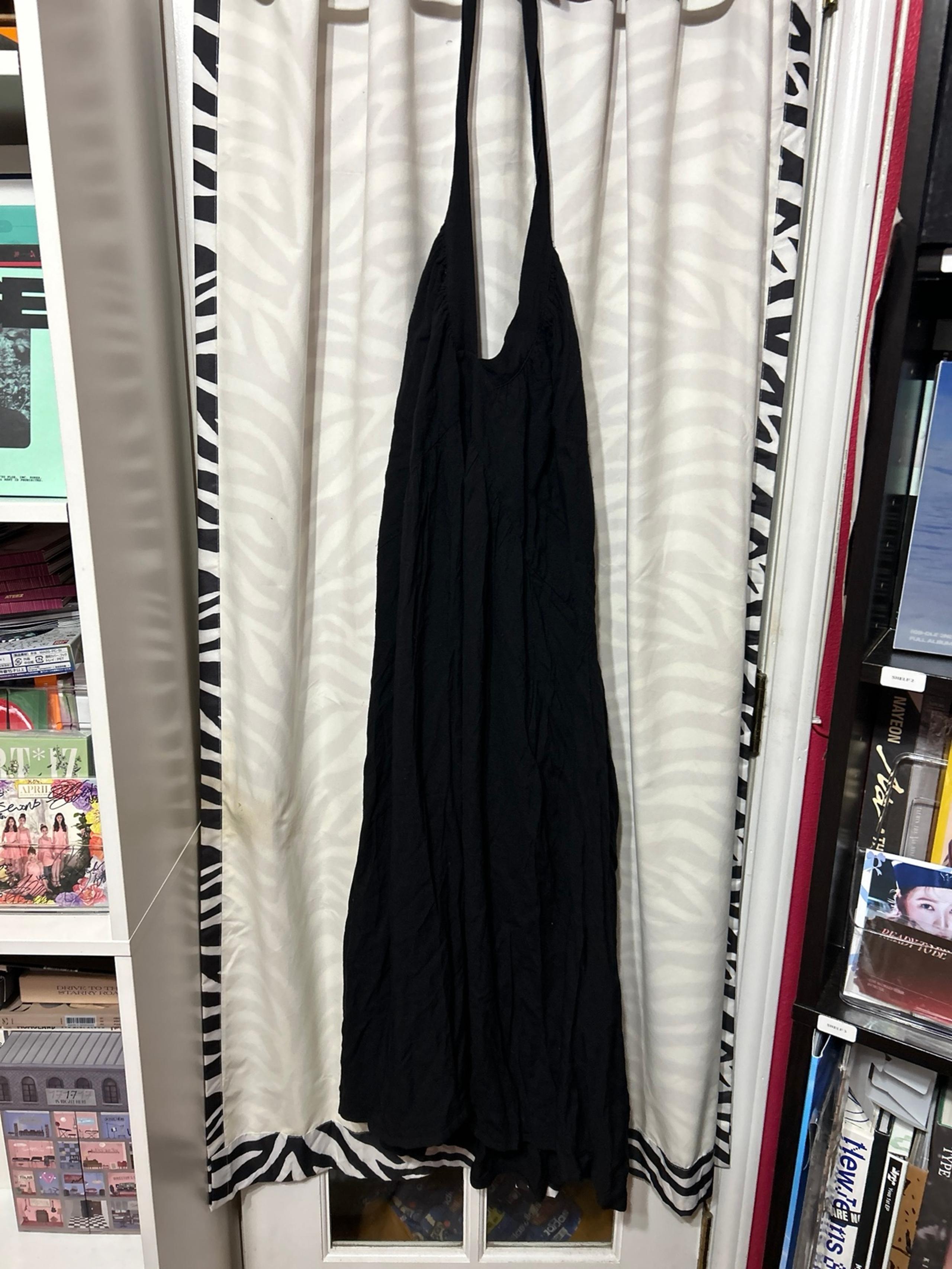 Black halter dress