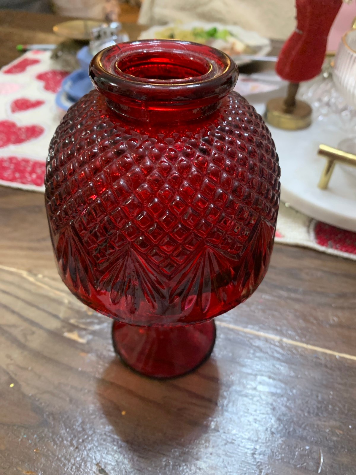 Vintage red Fairy Lamp