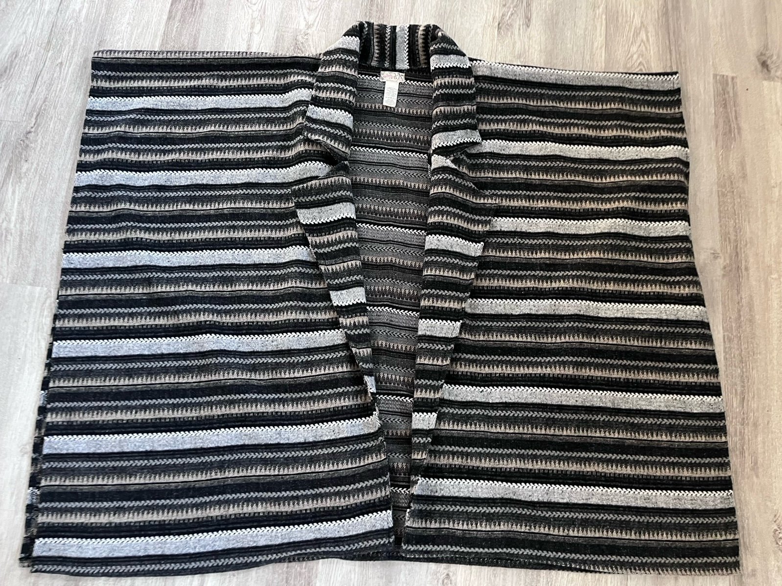 Free People Jackson Stripe Oversized Poncho