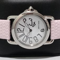 Pierre Cardin 32mm Stainless Pink Strap White Arabic # Dial Japan Quartz NEW