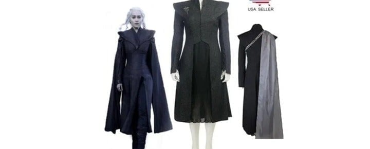 Game of Thrones Daenerys Targaryen Costume Cosplay Halloween 4SET S, Small