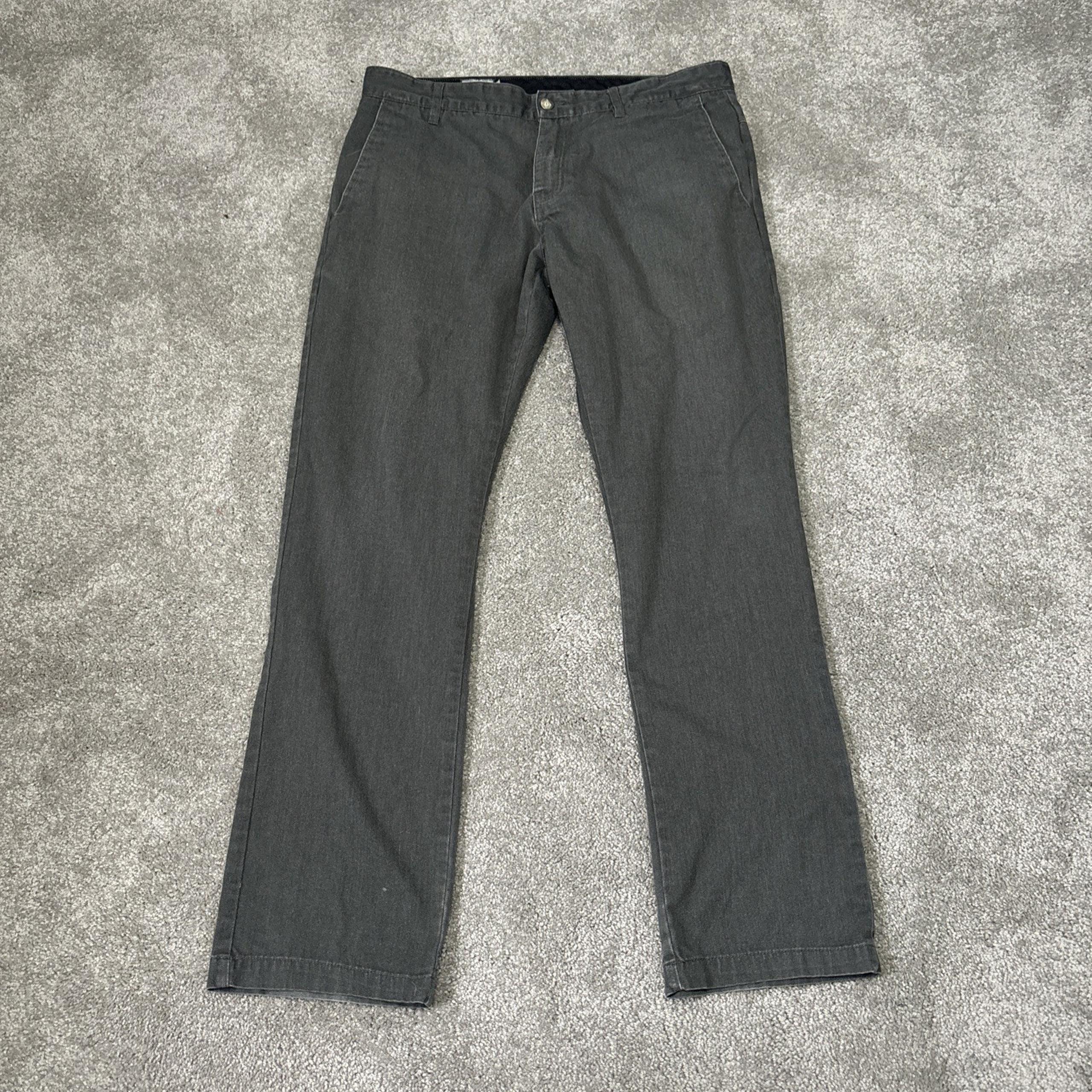 Volcom Chino Pants Men's 36x32 Gray Normcore Nerdcore True to This Modern