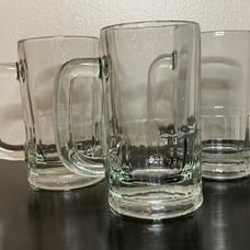 Heavy Weight Glass Beer Mug - Bar/Restaurant Quality- Set of 3
