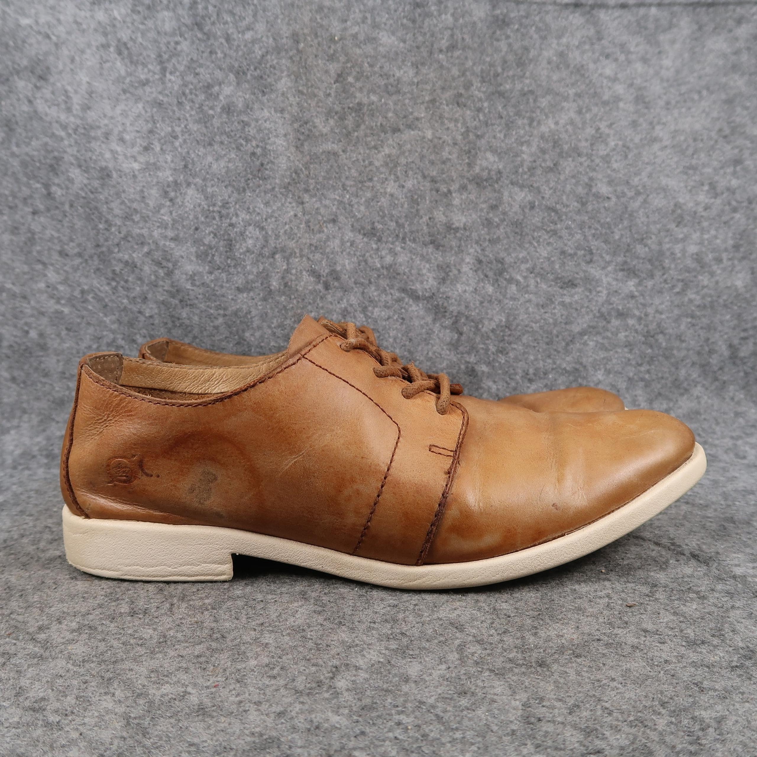 Born Shoes Womens 7 Oxford Sneakers Leather Passi Brown Derby Lace Up Comfort