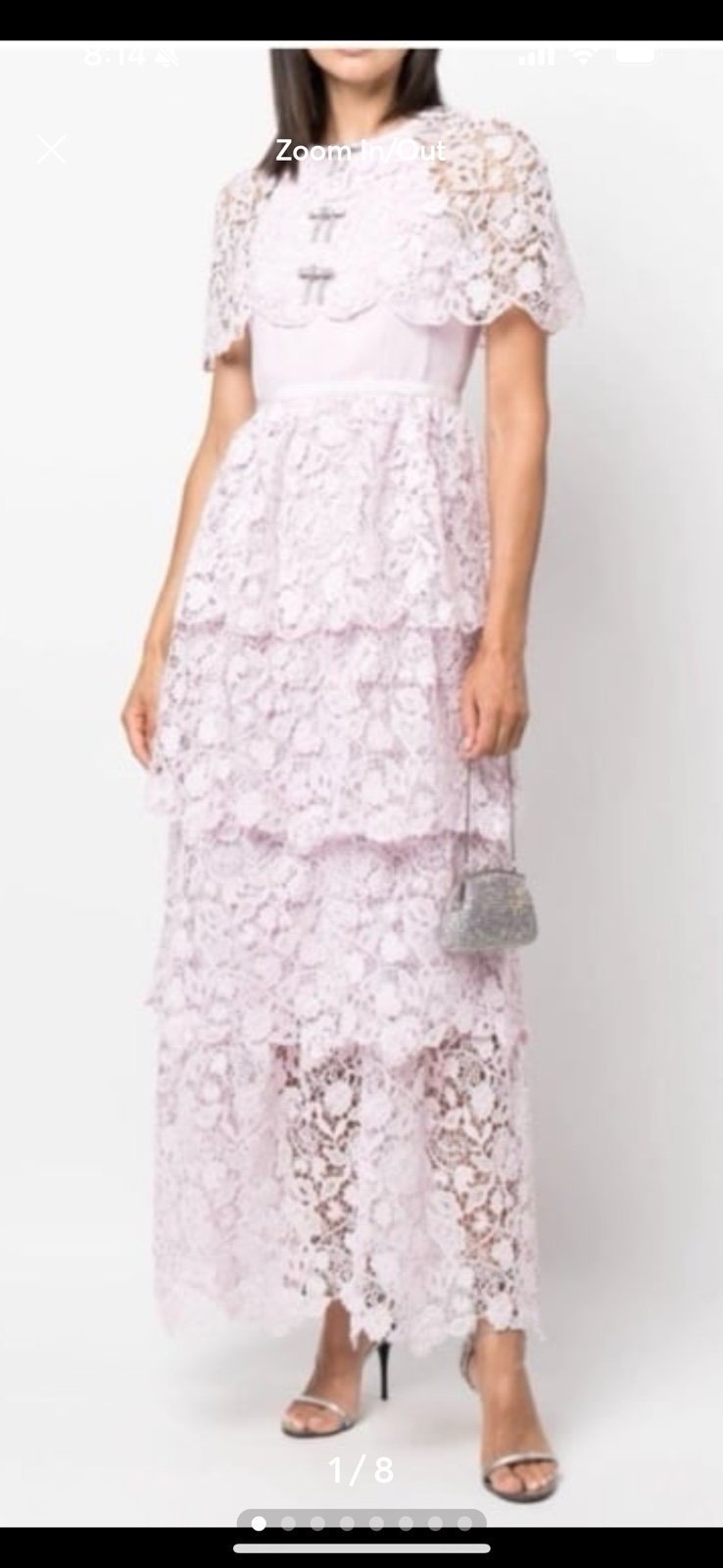 SELF-PORTRAIT Lace Tiered Maxi Dress