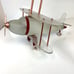 Vtg Airplane Art Deco Ceiling Pendant Light Frosted Glass Acrylic Coppertone