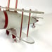 Vtg Airplane Art Deco Ceiling Pendant Light Frosted Glass Acrylic Coppertone
