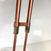 Vtg Airplane Art Deco Ceiling Pendant Light Frosted Glass Acrylic Coppertone