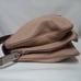 Marc Jacobs Pebbled Leather taupe hobo shoulder tote bag purse eggplant trim.