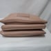 Marc Jacobs Pebbled Leather taupe hobo shoulder tote bag purse eggplant trim.