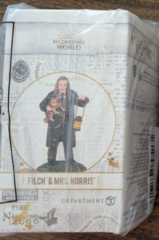 Department 56 Harry Potter Village - Filch and Mrs. Norris (Retired)