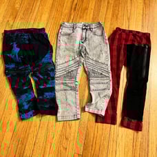 Posh Kiddo Pants Toddler Kids 4T Jeans Plaid Jogger Sweatpants Lot