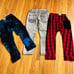 Posh Kiddo Pants Toddler Kids 4T Jeans Plaid Jogger Sweatpants Lot