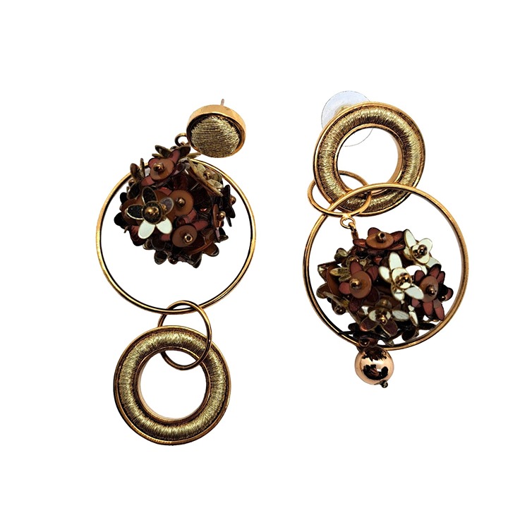 Designer earrings, mignonne gavigan, asymmetrical
