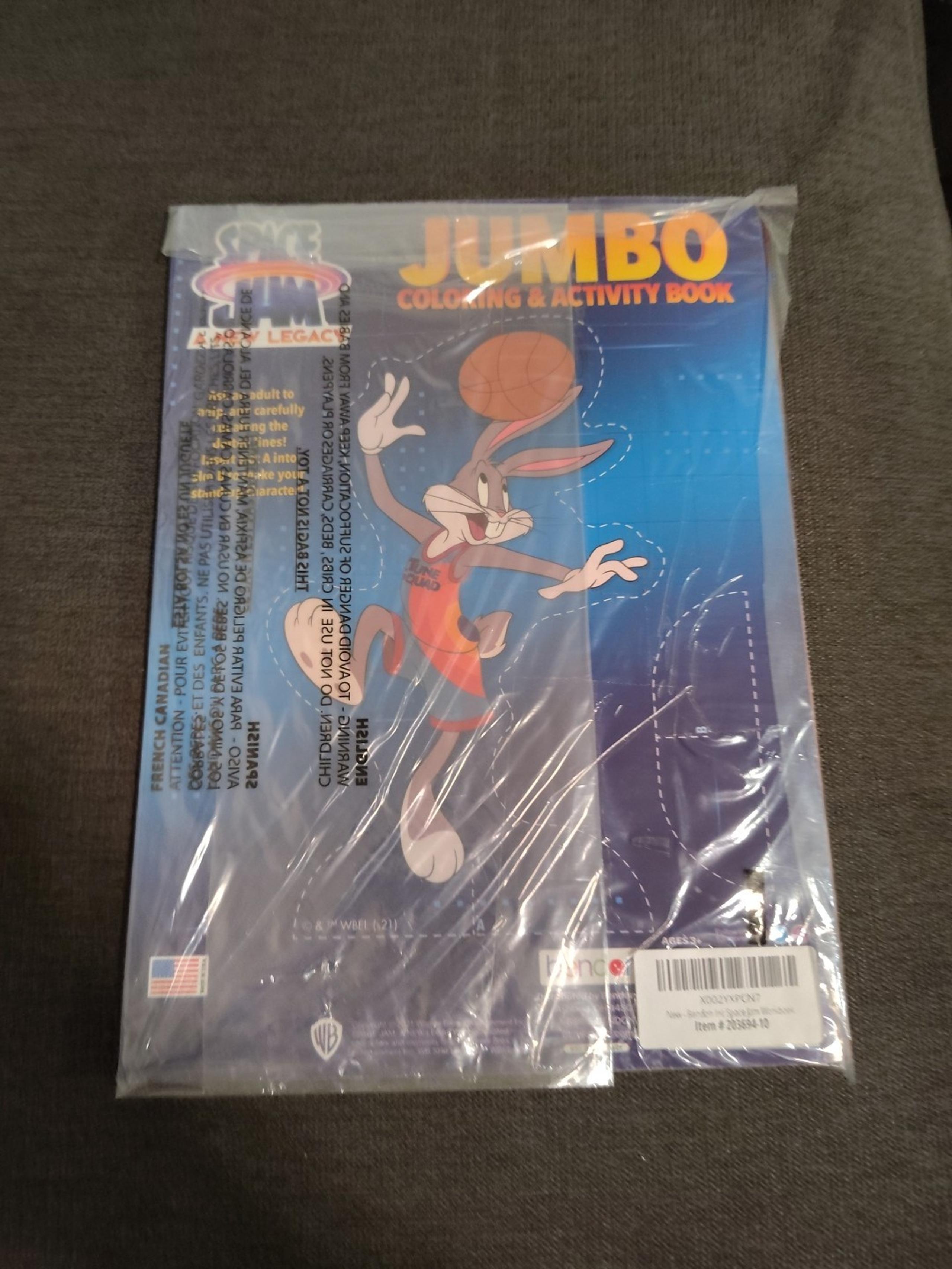 Space Jam New Legacy Jumbo Coloring & Activity Book, Bonus Stand-Up Character...